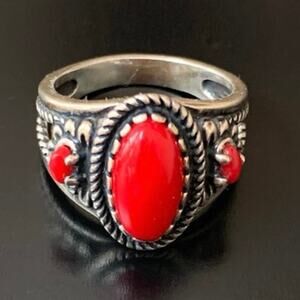 Carolyn Pollack Design Sterling Silver Relios Three Stone Ring Sz 9 Southwest